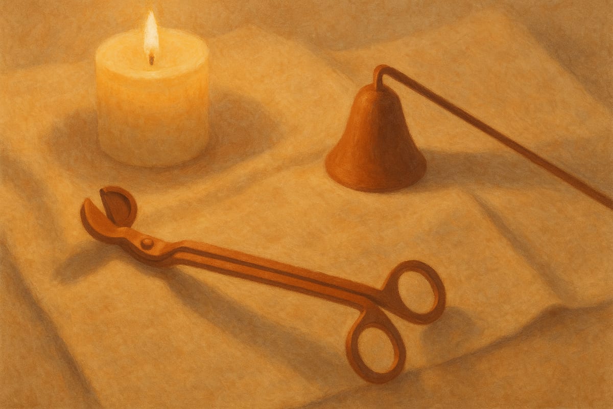 Candle Accessories — generic home fragrance editorial illustration