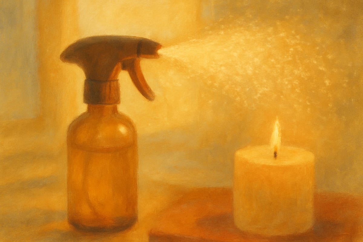 Home Fragrance Sprays — generic home fragrance editorial illustration