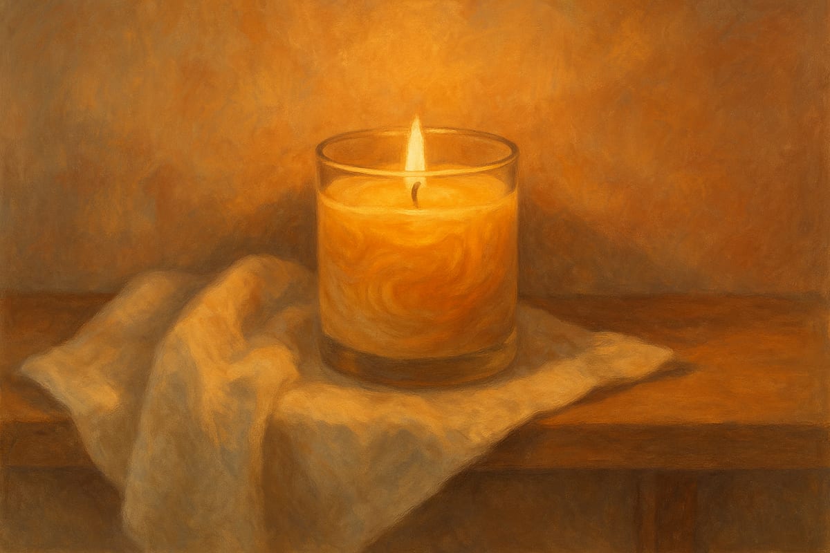 Soy & Scented Candles — generic home fragrance editorial illustration